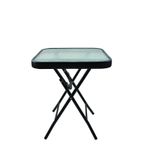 Casa si Gradina - Gradina si terasa - Mobilier exterior - Mese gradina - Masa pliabila din sticla transparenta, pentru gradina, 40 x 40 x 46 cm, My Garden, 7624 - Infinity.ro