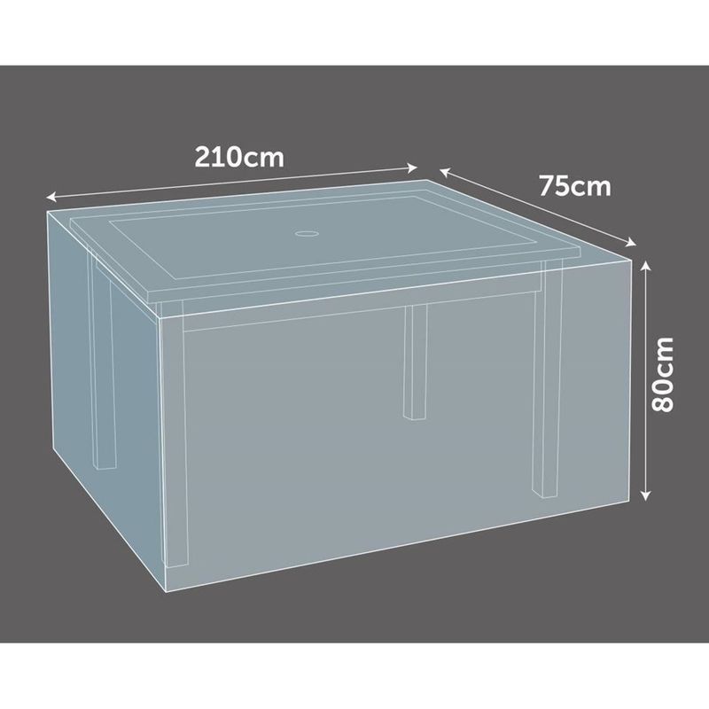 Casa si Gradina - Gradina si terasa - Mobilier exterior - Accesorii pentru gradina - Husa de protectie pentru masa de gradina, negru, 210 x 75 x 80 cm, MyGarden, 3312 - Infinity.ro