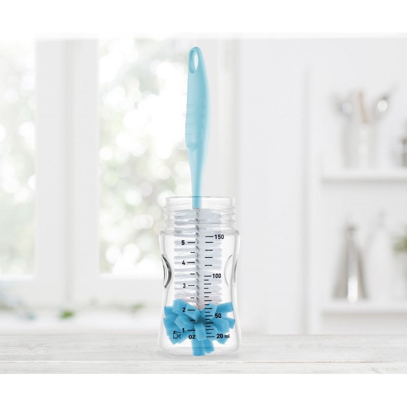 Jucarii, Copii si Bebe - Hrana si alaptare - Biberoane, suzete si accesorii hranire - Biberoane, tetine si accesorii - Perie de curatat biberoane BabyJem (Culoare: Bleu) - Infinity.ro