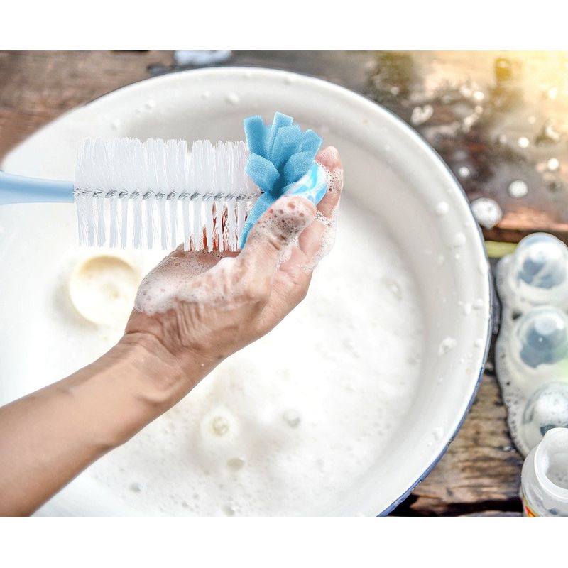 Jucarii, Copii si Bebe - Hrana si alaptare - Biberoane, suzete si accesorii hranire - Biberoane, tetine si accesorii - Perie de curatat biberoane BabyJem (Culoare: Bleu) - Infinity.ro