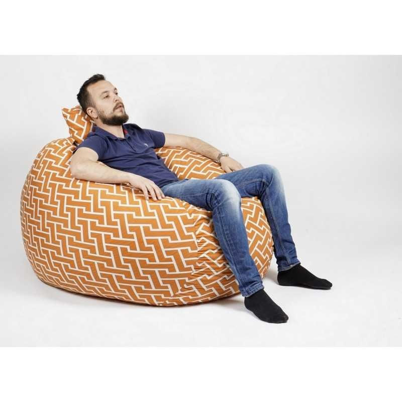 Casa si Gradina - Mobilier - Scaune si fotolii - Fotolii - Set Fotoliu King Size cu perna, material textil, Zippity Orange - Infinity.ro