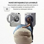 Casa si Gradina - Mobilier - Scaune si fotolii - Fotolii - Fotoliu Yoga Minnie si perna, material textil, Verde - Infinity.ro