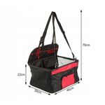 Petshop - Accesorii petshop - Culcusuri si custi - Genti si articole transport - Geanta de transport animale de companie, Pliabila, Negru cu Rosu - Negru/Rosu - Infinity.ro