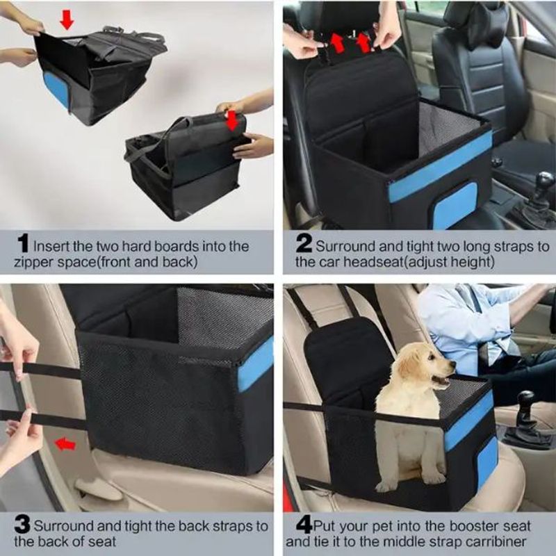 Petshop - Accesorii petshop - Culcusuri si custi - Genti si articole transport - Geanta de transport animale de companie, Pliabila, Negru cu Rosu - Negru/Rosu - Infinity.ro