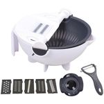 Casa si Gradina - Bucatarie si vesela - Ustensile bucatarie - Site bucatarie, strecuratori si accesorii - Strecuratoare si feliator de legume sau fructe manual cu castron inclus, accesorii diverse - Alb - Infinity.ro