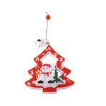 Casa si Gradina - Decoratiuni - Decoratiuni de sezon - Set 5 Braduti Luminoasi pentru Bradul de Craciun, Alb/Rosu - Infinity.ro