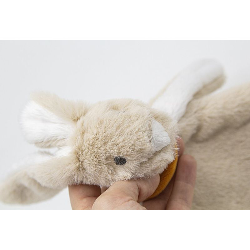 Jucarii, Copii si Bebe - Hrana si alaptare - Biberoane, suzete si accesorii hranire - Suzete si accesorii - Jucarie atasament bebelusi Iepuras, BabyJem, cu sistem prindere suzeta (Culoare: Maro) - Infinity.ro