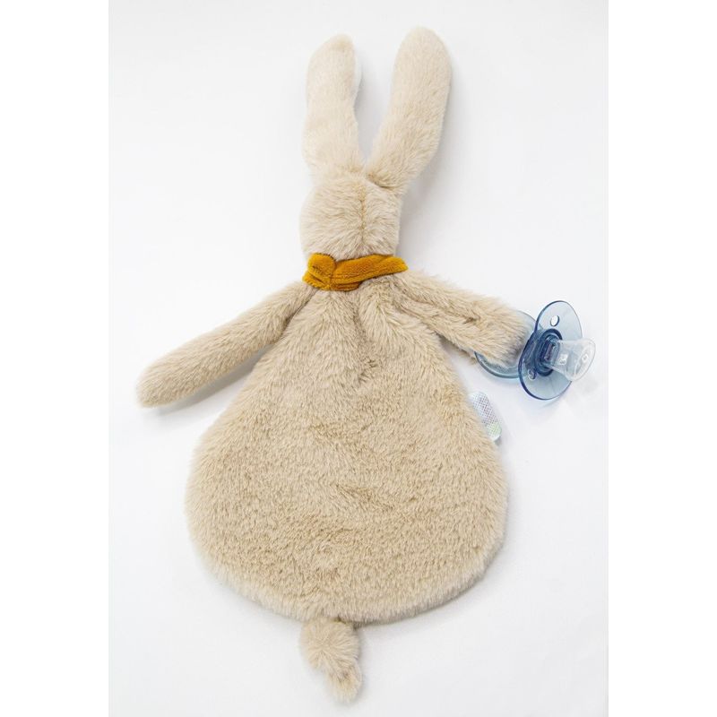 Jucarii, Copii si Bebe - Hrana si alaptare - Biberoane, suzete si accesorii hranire - Suzete si accesorii - Jucarie atasament bebelusi Iepuras, BabyJem, cu sistem prindere suzeta (Culoare: Gri) - Infinity.ro