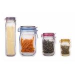 Casa si Gradina - Mobilier - Organizare si depozitare - Pungi depozitare - Set 4 pungi de depozitare pentru alimente, cu fermoar, 4 dimensiuni - Multicolor - Infinity.ro