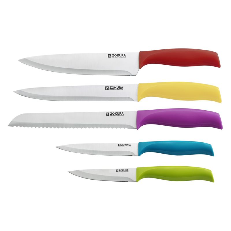Casa si Gradina - Bucatarie si vesela - Vesela si tacamuri - Cutite si seturi de cutite - Set 5 cutite cu suport - Zokura - Infinity.ro