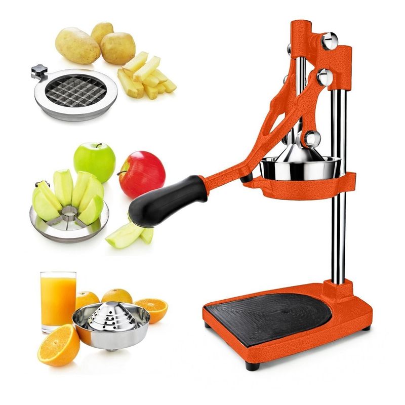 Electronice si Electrocasnice - Electrocasnice bucatarie - Preparare bauturi - Storcatoare de fructe - Storcator manual 3 in 1 pentru citrice si rodie, Portocaliu - Zokura - Infinity.ro