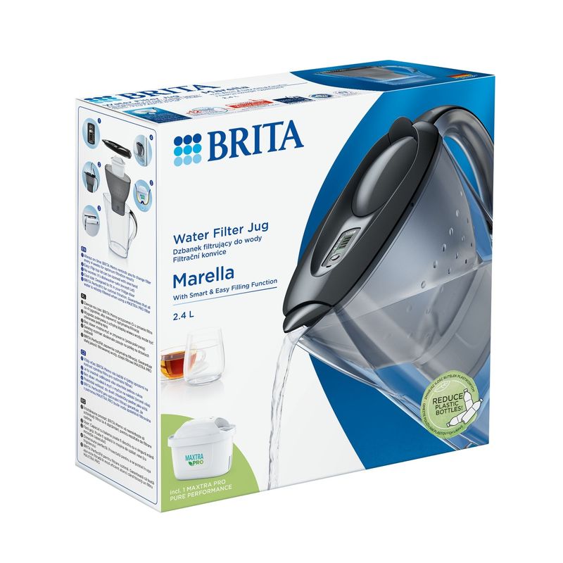 Casa si Gradina - Bucatarie si vesela - Ustensile bucatarie - Cani filtrante si accesorii - Cana filtranta BRITA Marella 2,4 L Maxtra PRO (grey) - Infinity.ro