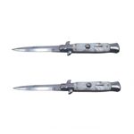 Sport si Outdoor - Camping - Cutite, bricege si accesorii - Accesorii cutite si bricege - Pachet doua bricege de vanatoare  Italian Spirit, otel inoxidabil, 22.5 cm, argintiu, husa inclusa - Infinity.ro