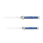 Sport si Outdoor - Camping - Cutite, bricege si accesorii - Accesorii cutite si bricege - Set doua bricege automate Blue Marble, lama stiletto, 33 cm / 23 cm - Infinity.ro