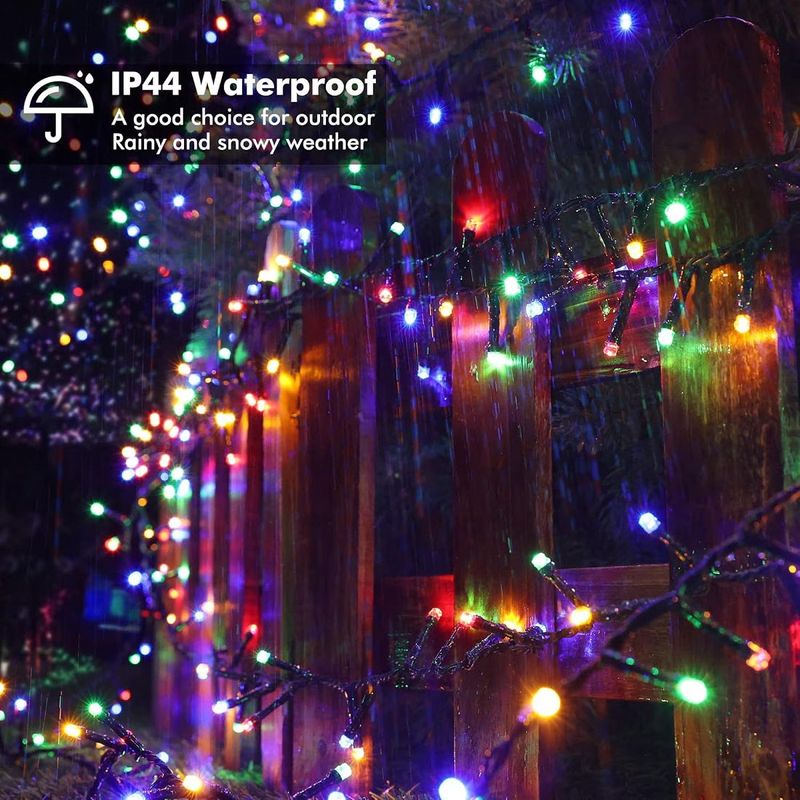 Casa si Gradina - Corpuri si surse de iluminat - Iluminat exterior - Instalatii luminoase exterior - Instalatie Luminoasa Solara, IP44, de 30/50/100m Lungime, cu 150/250/500 LED-uri, Lumina Multicolora - 30m-150LED - Infinity.ro