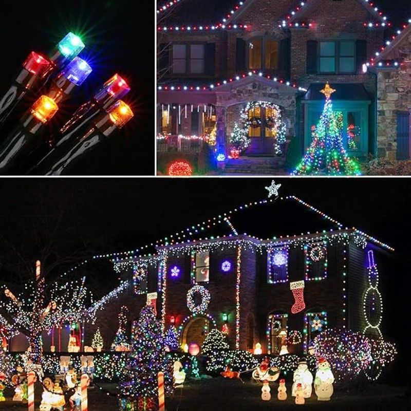 Casa si Gradina - Corpuri si surse de iluminat - Iluminat exterior - Instalatii luminoase exterior - Instalatie Luminoasa Solara, IP44, de 30/50/100m Lungime, cu 150/250/500 LED-uri, Lumina Multicolora - 30m-150LED - Infinity.ro