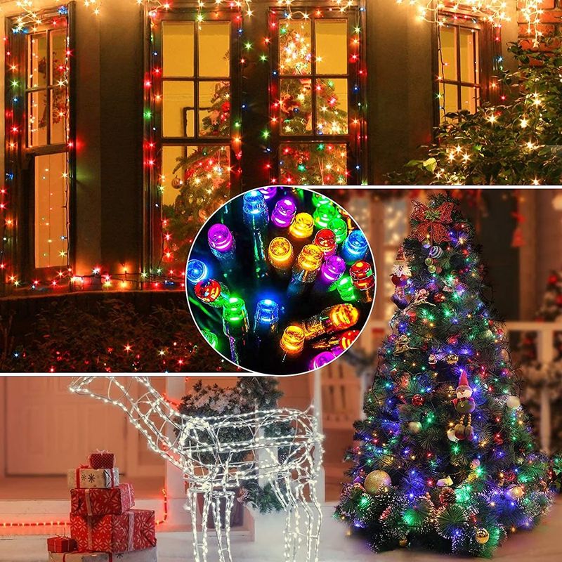 Casa si Gradina - Corpuri si surse de iluminat - Iluminat exterior - Instalatii luminoase exterior - Instalatie Luminoasa Solara, IP44, de 30/50/100m Lungime, cu 150/250/500 LED-uri, Lumina Multicolora - 50m-250LED - Infinity.ro