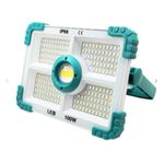 Casa si Gradina - Corpuri si surse de iluminat - Iluminat comercial si industrial - Proiectoare si lampi de lucru - Proiector solar COBA CB F188 putere 100W si 188 LED, Alb cu albastru - Infinity.ro