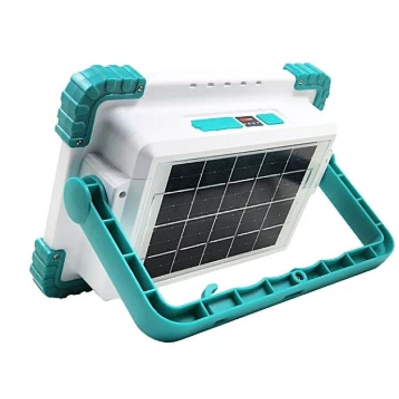 Casa si Gradina - Corpuri si surse de iluminat - Iluminat comercial si industrial - Proiectoare si lampi de lucru - Proiector solar COBA CB F188 putere 100W si 188 LED, Alb cu albastru - Infinity.ro
