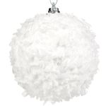 Casa si Gradina - Decoratiuni - Decoratiuni de sezon - Set globuri craciun, sagre, 8 cm, culoare alba, 6 bucati - Infinity.ro