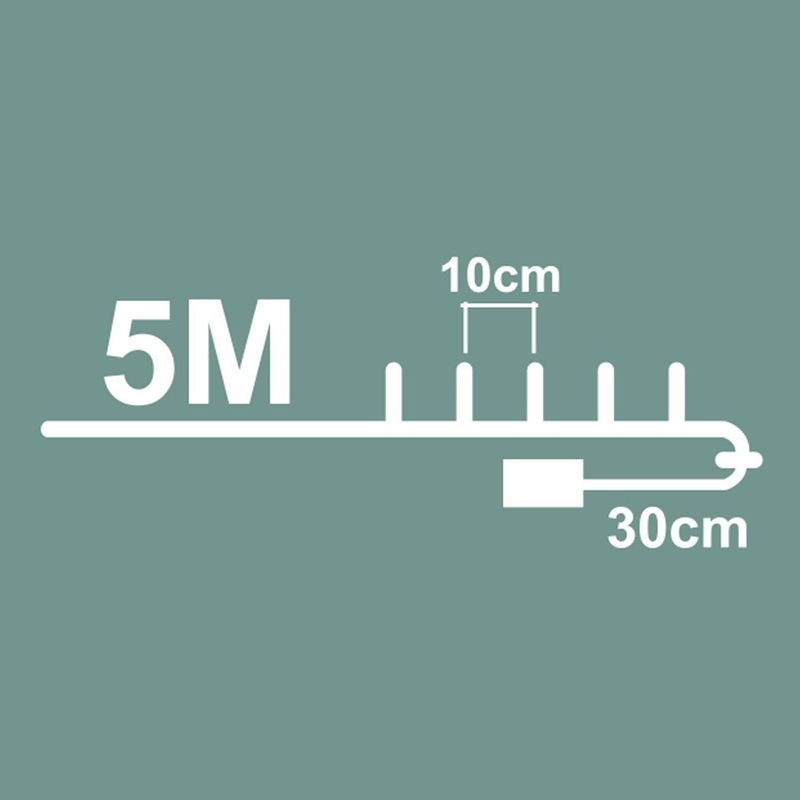 Casa si Gradina - Decoratiuni - Decoratiuni de sezon - Sir luminos decorativ led, 50 becuri, 5m, lumina alb calda, baterii necesare, pentru interior - Infinity.ro