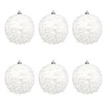Casa si Gradina - Decoratiuni - Decoratiuni de sezon - Set globuri craciun, sagre, 8 cm, culoare alba, 6 bucati - Infinity.ro