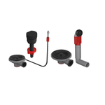 Casa si Gradina - Sanitare - Chiuveta bucatarie si accesorii - Accesorii chiuvete - Kit ventil scurgere cu inchidere automata si preaplin, pentru chiuveta cu 1, 5 / 2 cuve, negru, Franke 112.0658.280 - Infinity.ro