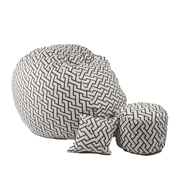 Casa si Gradina - Mobilier - Scaune si fotolii - Fotolii - Set Fotoliu King Size cu Otoman (suport picioare) si perna, material textil, Zappity Maro - Infinity.ro
