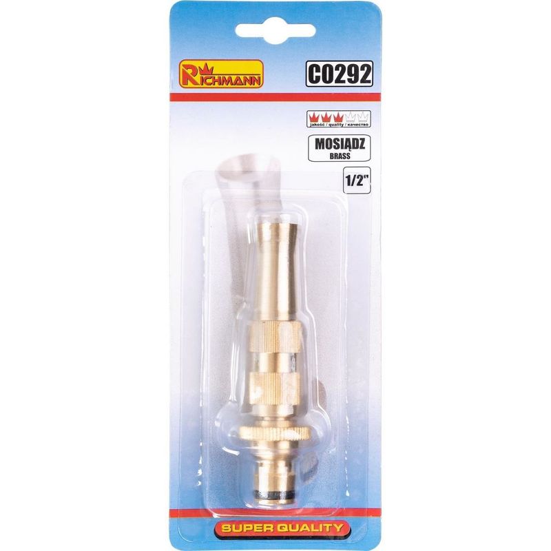 Casa si Gradina - Gradinarit si plante - Instalatii si accesorii pentru irigatii - Furtunuri de gradina si accesorii - Duza furtun, reglabil, alama, 1/2", Richmann - Infinity.ro