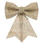 Casa si Gradina - Decoratiuni - Decoratiuni de sezon - Funda decorativa craciun, bej, glitter, 27 x 19cm - Infinity.ro