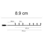 Casa si Gradina - Decoratiuni - Decoratiuni de sezon - Instalatie lumini led craciun, 100 becuri, multicolor, cablu transparent, 4.95m - Infinity.ro