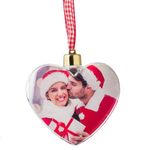 Casa si Gradina - Decoratiuni - Decoratiuni de sezon - Glob craciun, inima transparenta, 8cm, plastic - Infinity.ro