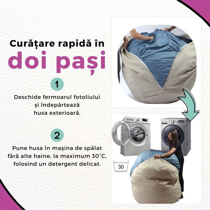 Casa si Gradina - Mobilier - Scaune si fotolii - Fotolii - Set Fotoliu King Size XL cu perna, material textil, Visiniu - Infinity.ro