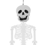 Casa si Gradina - Decoratiuni - Decoratiuni de sezon - Decoratiune suspendabila halloween, schelet, fetru, alb, 20x 80cm - Infinity.ro