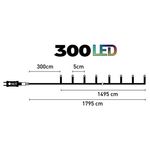 Casa si Gradina - Decoratiuni - Decoratiuni de sezon - Instalatie lumini craciun, 300 led, multicolor, lungime 14.95m, cablu transparent, programe incluse - Infinity.ro