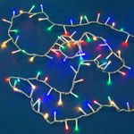 Casa si Gradina - Decoratiuni - Decoratiuni de sezon - Instalatie lumini craciun, 300 led, multicolor, lungime 14.95m, cablu transparent, programe incluse - Infinity.ro