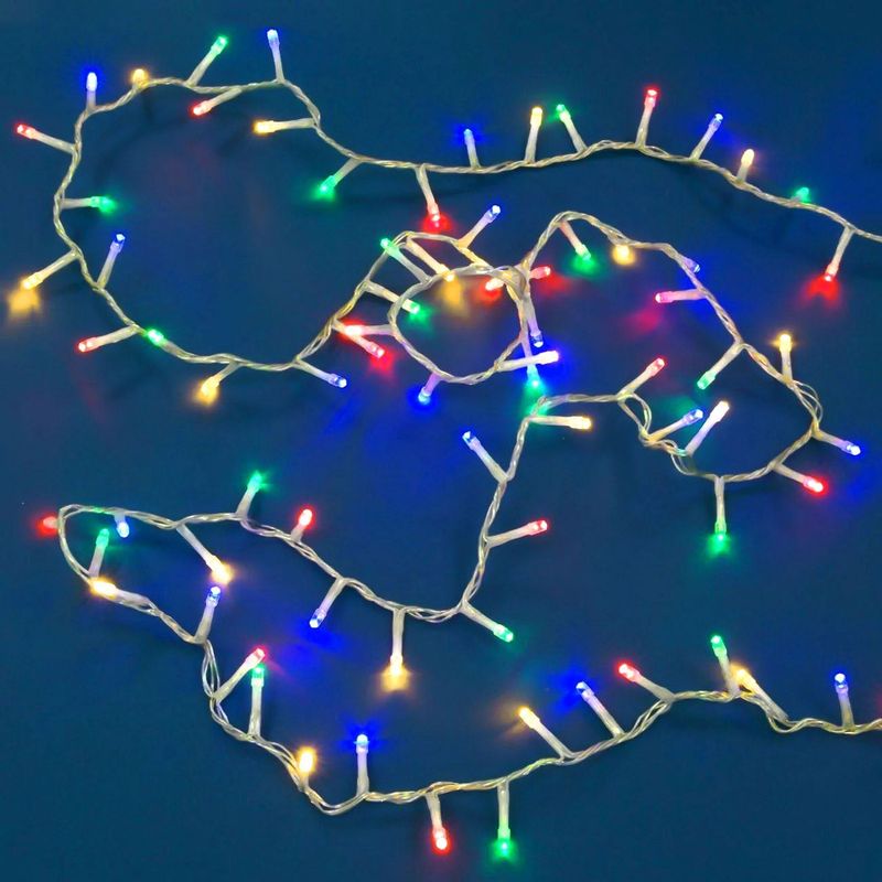 Casa si Gradina - Decoratiuni - Decoratiuni de sezon - Instalatie lumini craciun, 300 led, multicolor, lungime 14.95m, cablu transparent, programe incluse - Infinity.ro