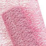 Casa si Gradina - Decoratiuni - Decoratiuni de sezon - Tesatura decorativa craciun, model perforat, culoare roz, dimensiuni 5m x 24cm - Infinity.ro