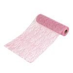 Casa si Gradina - Decoratiuni - Decoratiuni de sezon - Tesatura decorativa craciun, model perforat, culoare roz, dimensiuni 5m x 24cm - Infinity.ro