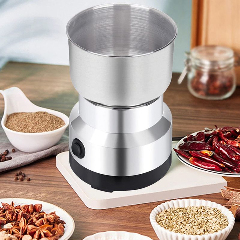 Casa si Gradina - Bucatarie si vesela - Ustensile bucatarie - Rasnite si dozatoare condimente - Rasnita electrica pentru cafea si alte alimente cu putere de 200W, capacitate 50g, argintiu - Infinity.ro