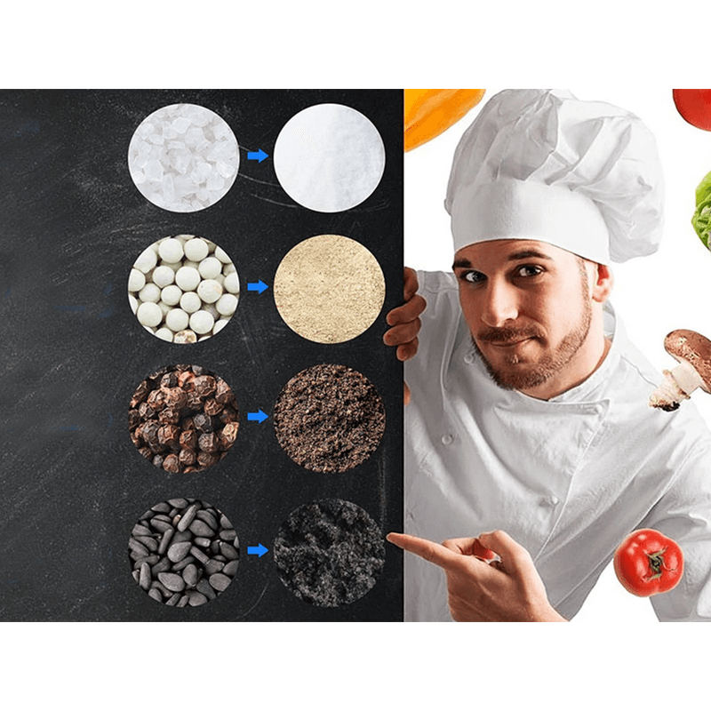 Casa si Gradina - Bucatarie si vesela - Ustensile bucatarie - Rasnite si dozatoare condimente - Rasnita electrica pentru condimente, din otel inoxidabil cu reglaj de consistenta, negru-argintiu - Infinity.ro