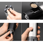 Casa si Gradina - Bucatarie si vesela - Ustensile bucatarie - Rasnite si dozatoare condimente - Rasnita electrica pentru condimente, din otel inoxidabil cu reglaj de consistenta, negru-argintiu - Infinity.ro