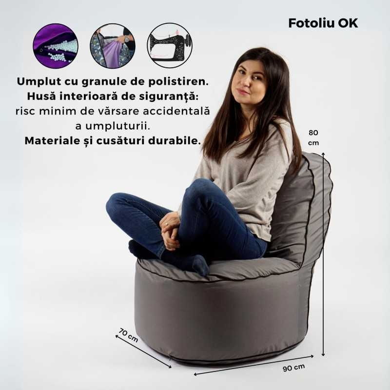 Casa si Gradina - Mobilier - Scaune si fotolii - Fotolii - Fotoliu OK, material impermeabil, Rosu - Infinity.ro