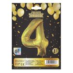 Casa si Gradina - Decoratiuni - Decoratiuni petrecere - Baloane - Balon petrecere, numar 4, aur holografic, 110cm, aluminiu - Infinity.ro