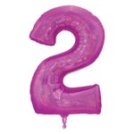 Casa si Gradina - Decoratiuni - Decoratiuni petrecere - Baloane - Balon petrecere fucsia holografica, nr. 2, 60 cm, aluminiu - Infinity.ro