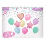 Casa si Gradina - Decoratiuni - Decoratiuni petrecere - Baloane - Set baloane petrecere, 10 bucati, metalizate si latex, forme stea si inima, multicolor - Infinity.ro