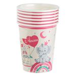 Casa si Gradina - Decoratiuni - Decoratiuni petrecere - Vesela pentru petrecere - Set pahare petrecere, model elefant, capacitate 240ml, multicolor, 6 bucati - Infinity.ro