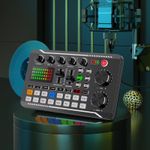 TV, Audio-Video si Foto - Audio profesionale - Procesoare sunet - Placa de sunet bluetooth, cu mixer audio, schimbator de voce, 18 efecte de sunet live si mixer pentru microfoane, negru - Infinity.ro