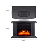 Electronice si Electrocasnice - Climatizare si sisteme de incalzire - Aparate incalzire aer - Aeroterme - Aeroterma Portabila cu Efect Semineu si Telecomanda, Putere 500-800W, 15-32°C, 15x12x22cm, Negru - Infinity.ro