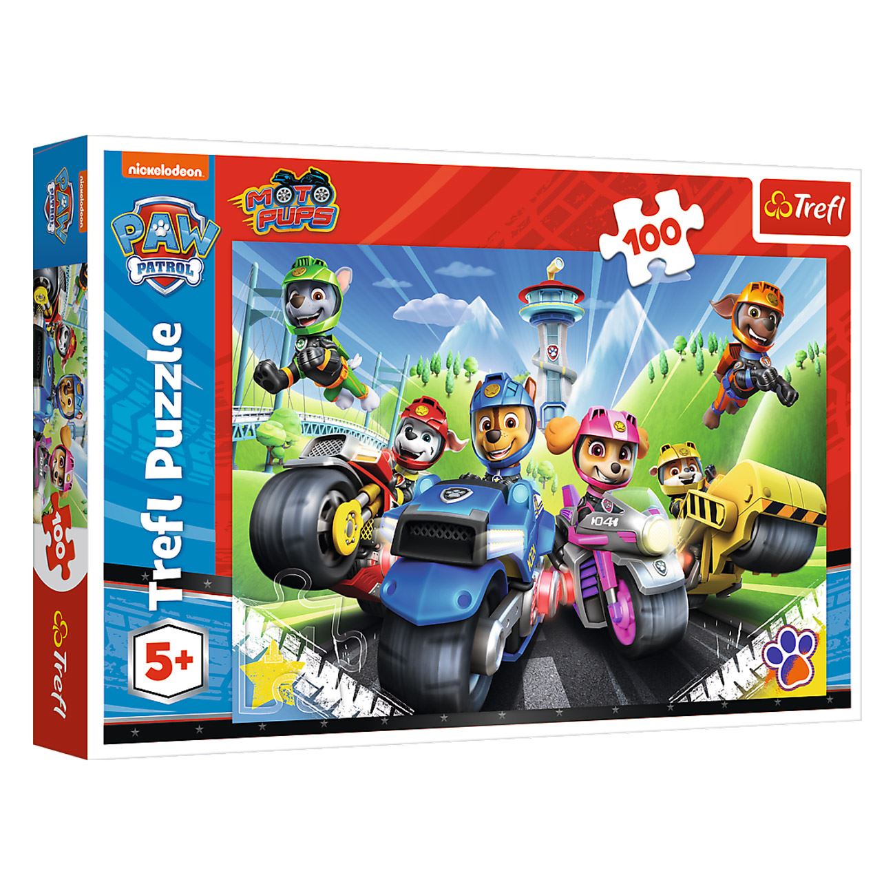 Puzzle copii trefl, paw patrol, 100 piese, multicolor